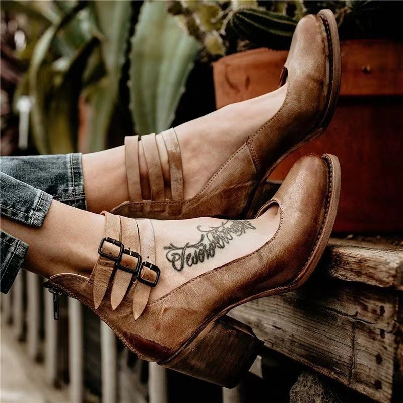 Elena | Elegante Ankle Boots mit Blockabsatz
