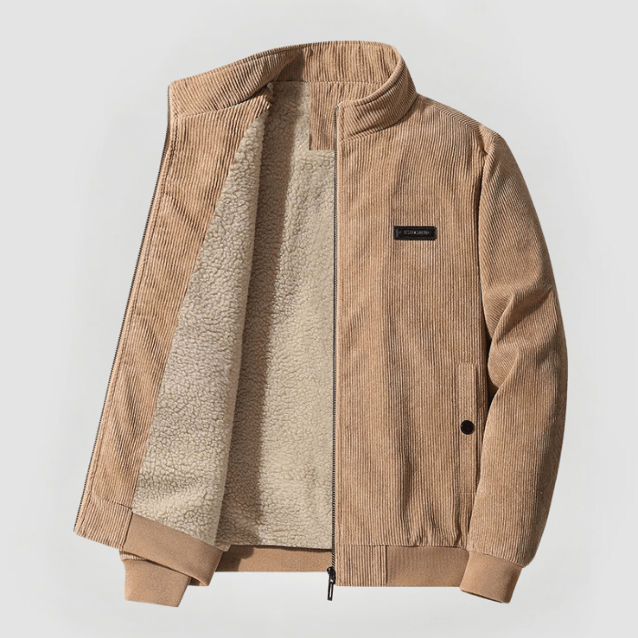 Udo | Warme Cordjacke mit Sherpa-Futter