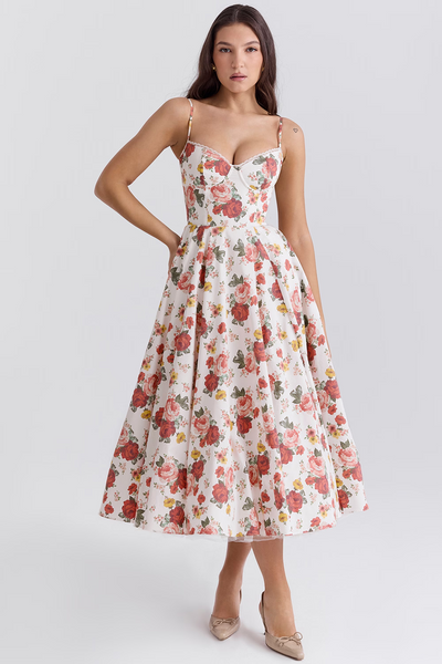 Lena | Elegantes Midikleid mit Bügel-Cups