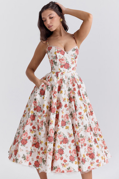 Lena | Elegantes Midikleid mit Bügel-Cups