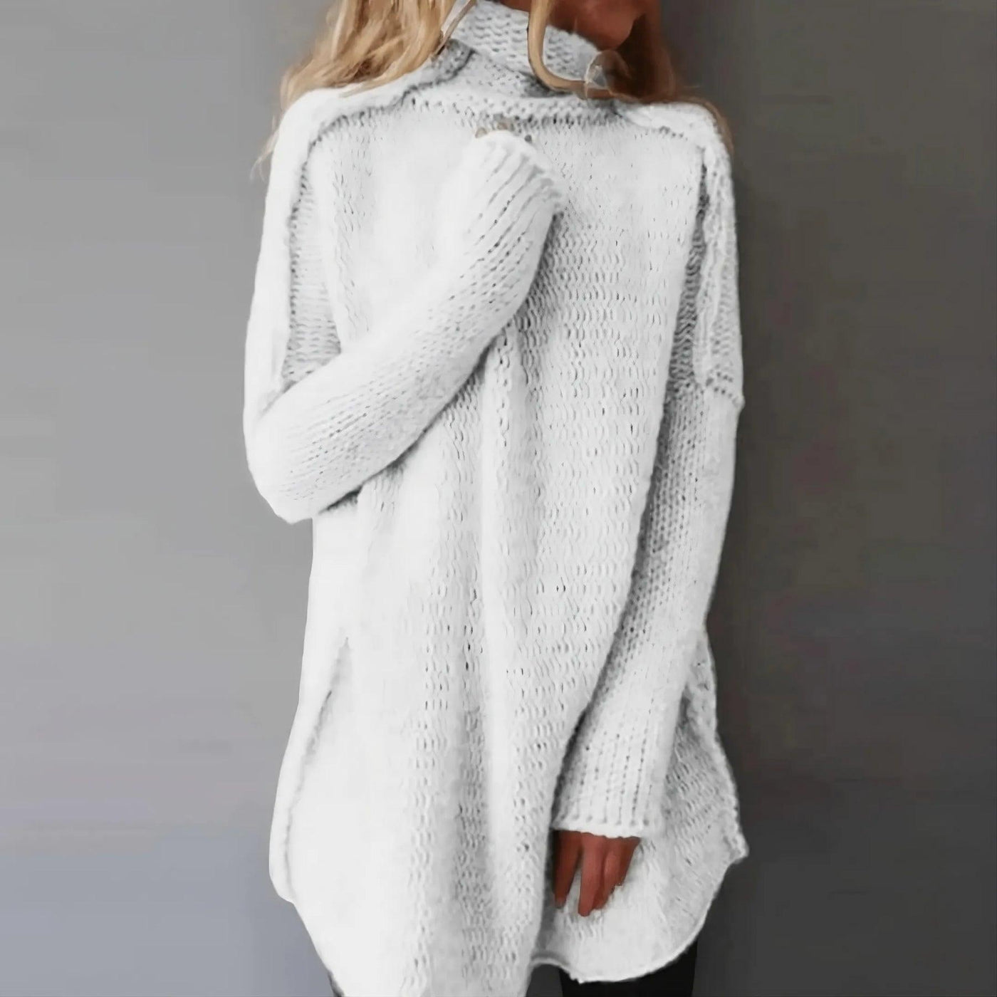 Fia | Strickpullover mit hohem Kragen