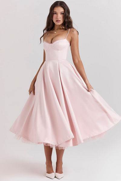 Lena | Elegantes Midikleid mit Bügel-Cups