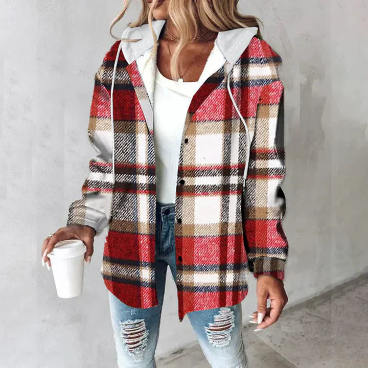 Vita | Stylische Karojacke mit Kapuze für ultimativen Komfort