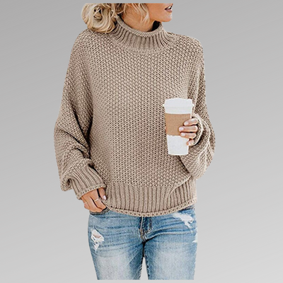 Octavia | Kuscheliger Strickpullover mit hohem Kragen