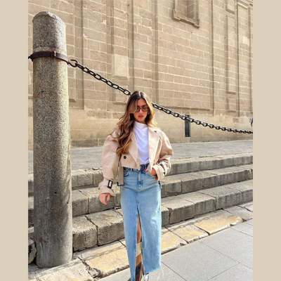 Clara | Cropped Trenchcoat