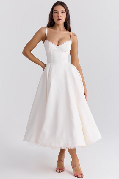 Lena | Elegantes Midikleid mit Bügel-Cups