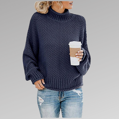 Octavia | Kuscheliger Strickpullover mit hohem Kragen