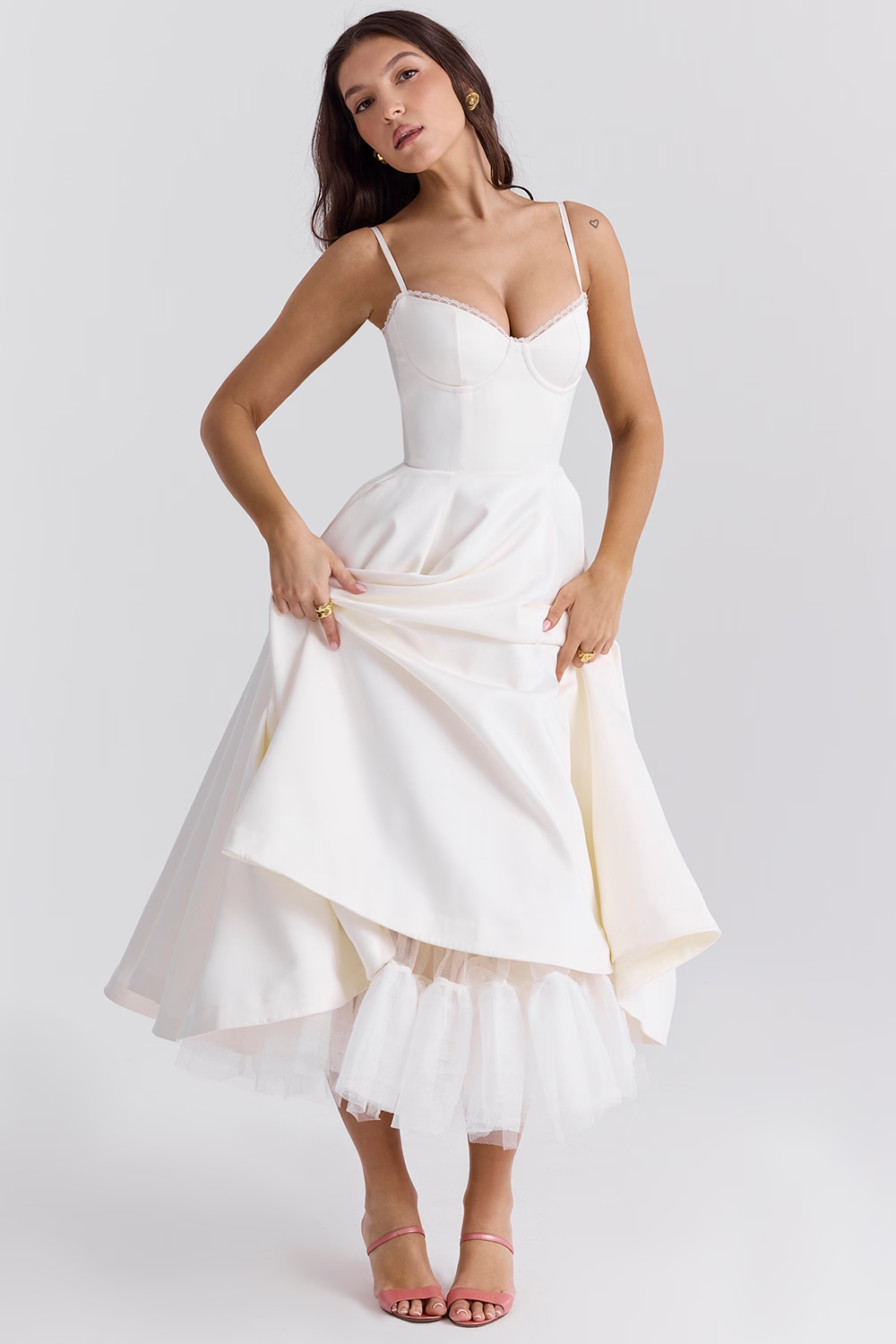 Lena | Elegantes Midikleid mit Bügel-Cups