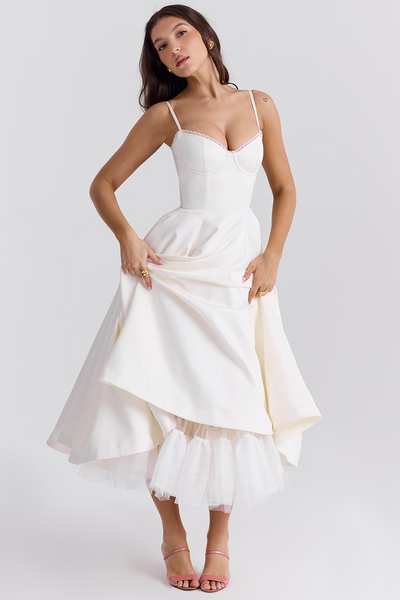 Lena | Elegantes Midikleid mit Bügel-Cups