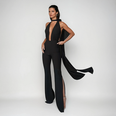 Lorena | Eleganter Halterneck-Jumpsuit