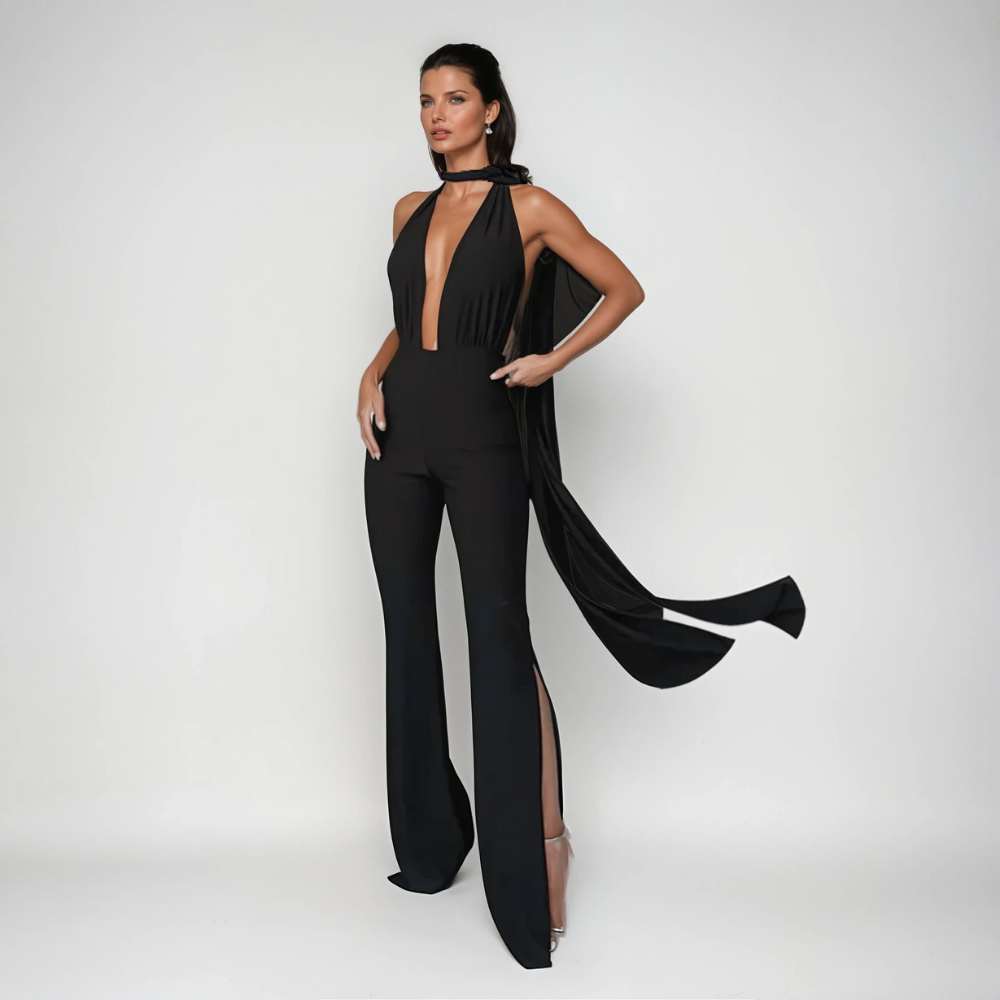 Lorena | Eleganter Halterneck-Jumpsuit