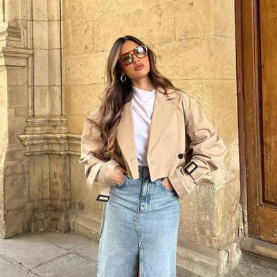 Clara | Cropped Trenchcoat