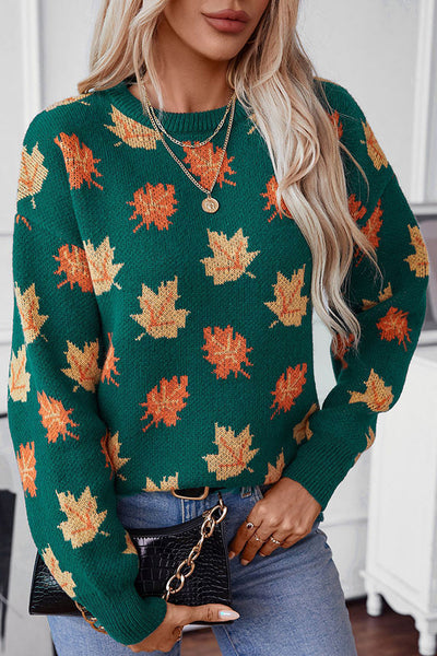 Alexis | Strickpullover mit herbstlichem Muster