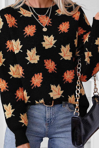 Alexis | Strickpullover mit herbstlichem Muster