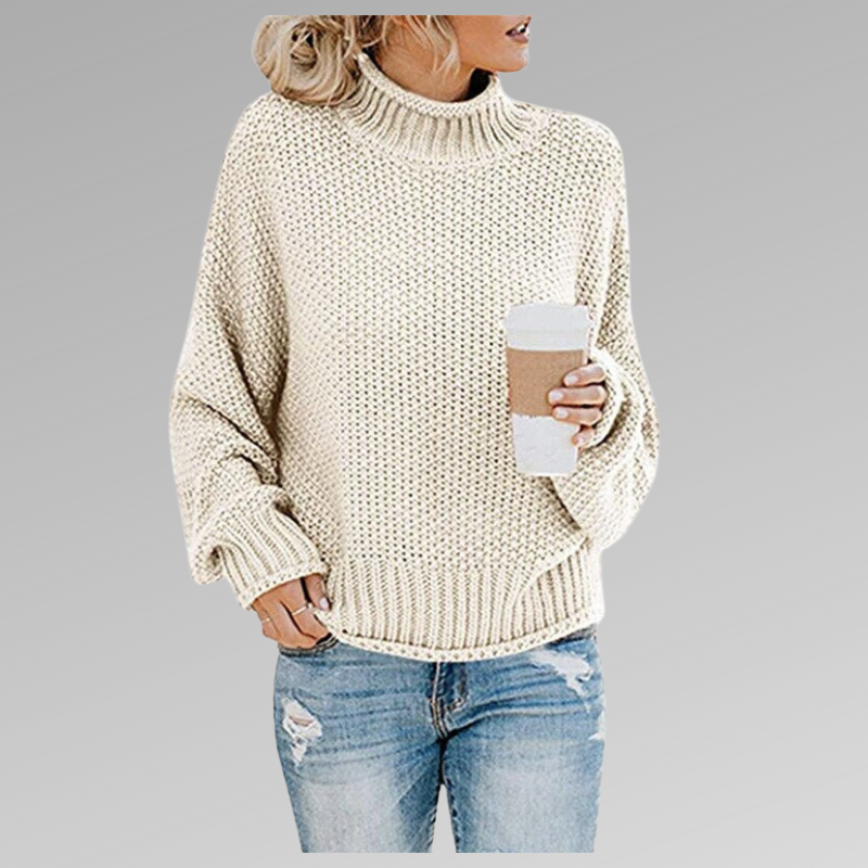 Octavia | Kuscheliger Strickpullover mit hohem Kragen