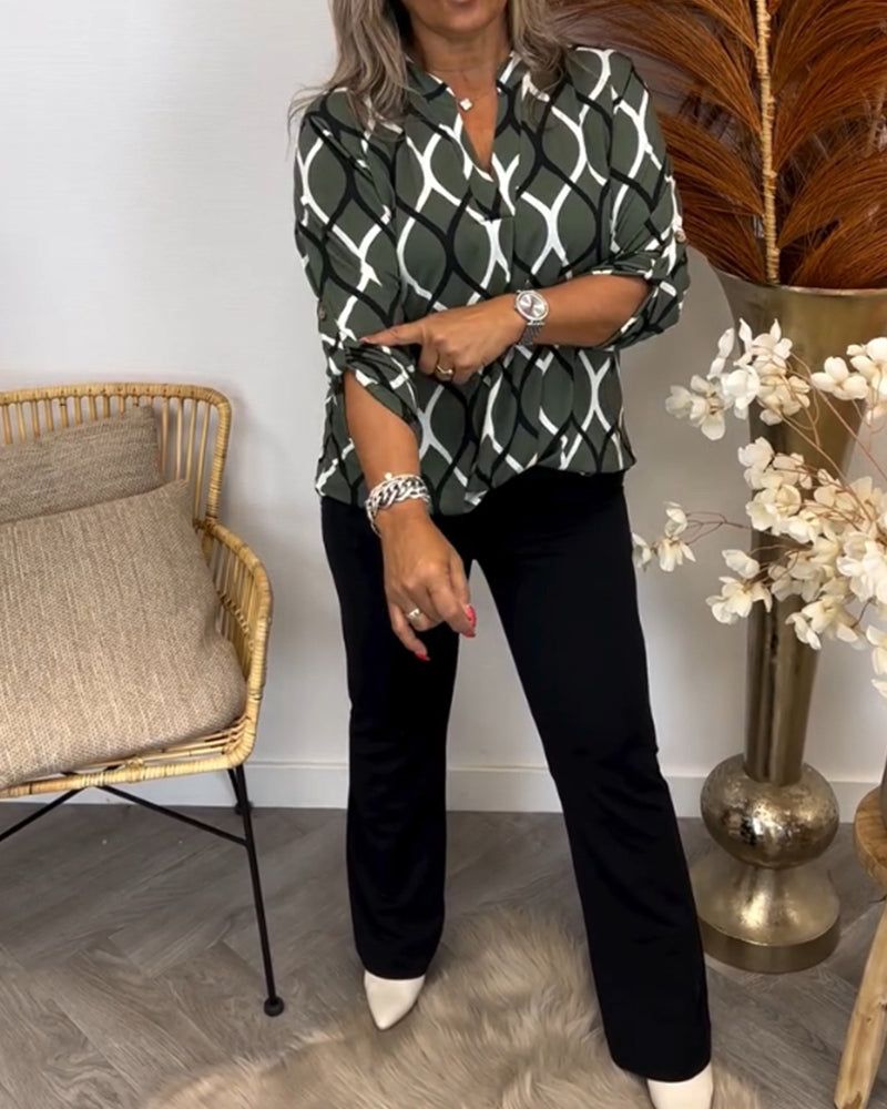 Janny | Lässige Bluse mit langen Ärmeln