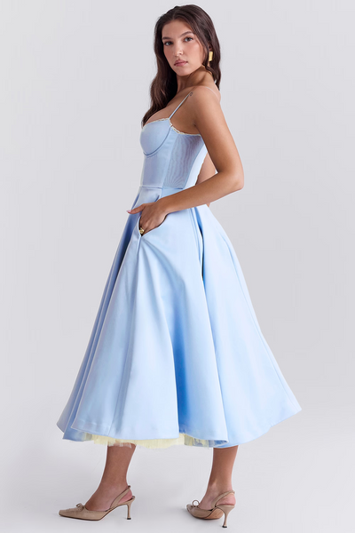Lena | Elegantes Midikleid mit Bügel-Cups