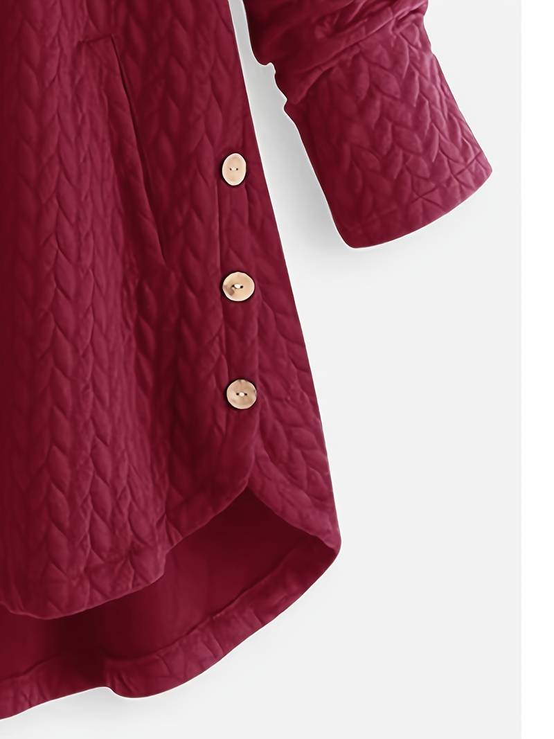 Lina | Steppjacke mit Kapuze & Knopfdetails