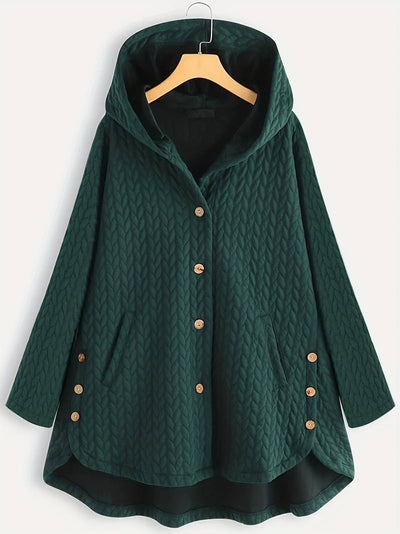 Lina | Steppjacke mit Kapuze & Knopfdetails