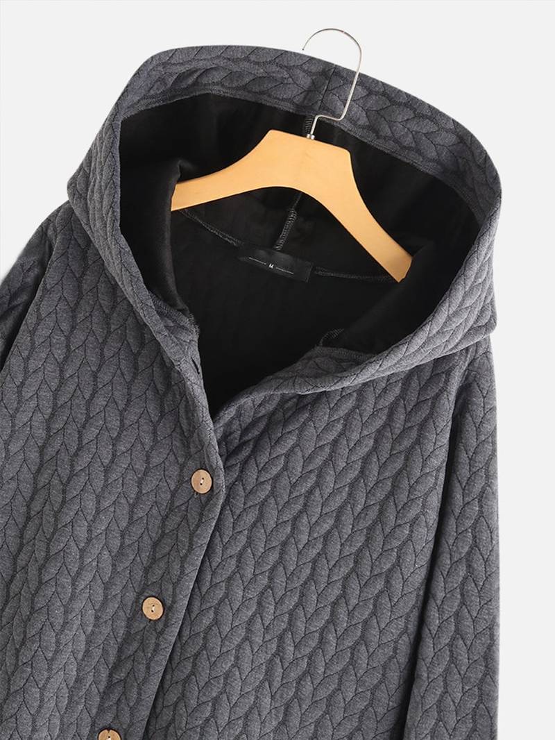 Lina | Steppjacke mit Kapuze & Knopfdetails