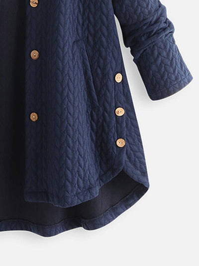 Lina | Steppjacke mit Kapuze & Knopfdetails