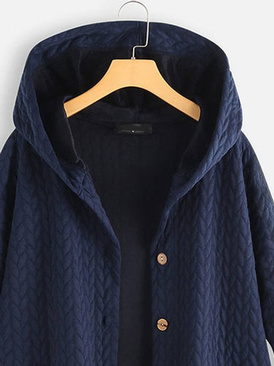 Lina | Steppjacke mit Kapuze & Knopfdetails