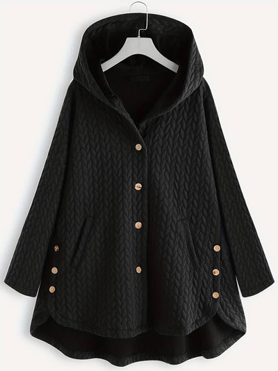 Lina | Steppjacke mit Kapuze & Knopfdetails