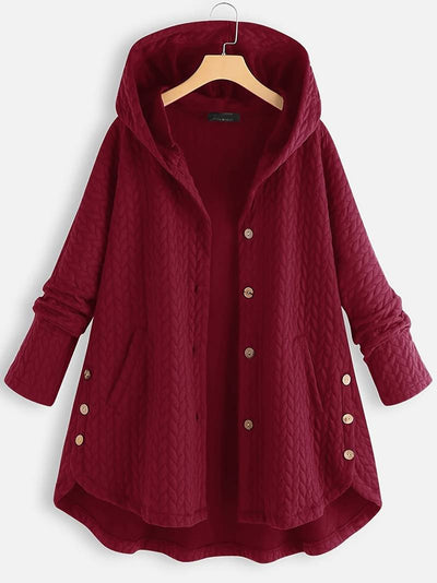 Lina | Steppjacke mit Kapuze & Knopfdetails