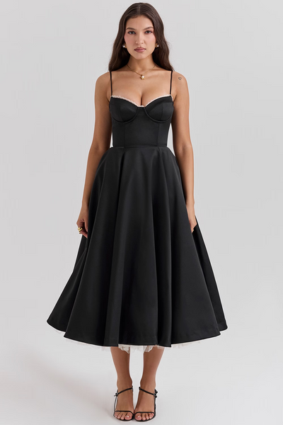 Lena | Elegantes Midikleid mit Bügel-Cups