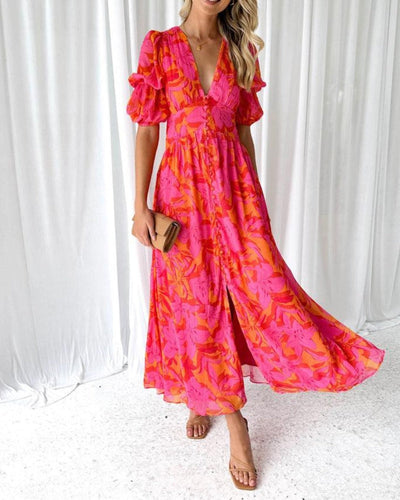 Elena | Maxi-Kleid mit V-Ausschnitt