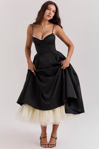 Lena | Elegantes Midikleid mit Bügel-Cups