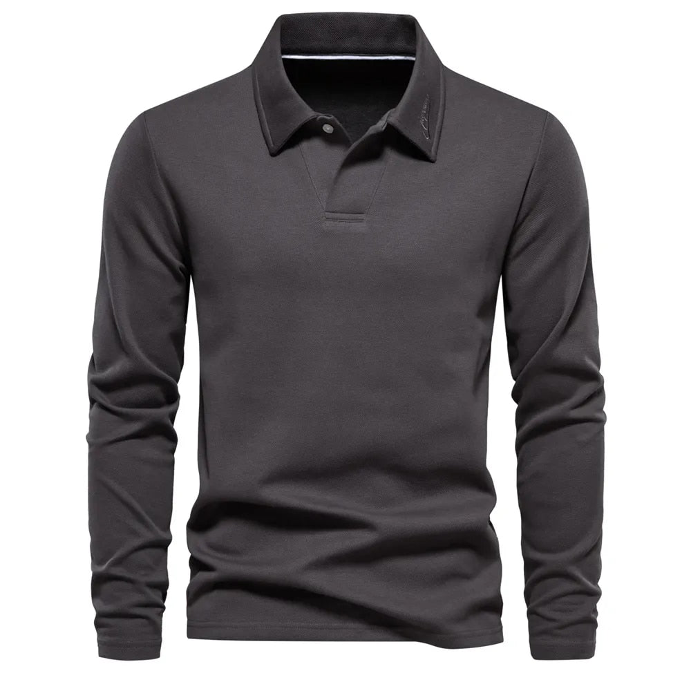 Milo | Klassisches Langarm-Poloshirt