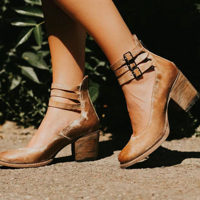 Elena | Elegante Ankle Boots mit Blockabsatz