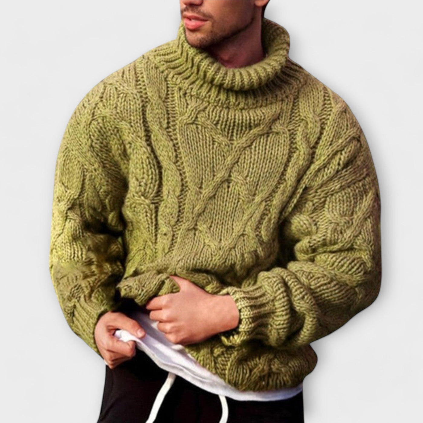 Leandro | Grobstrick-Rollkragenpullover
