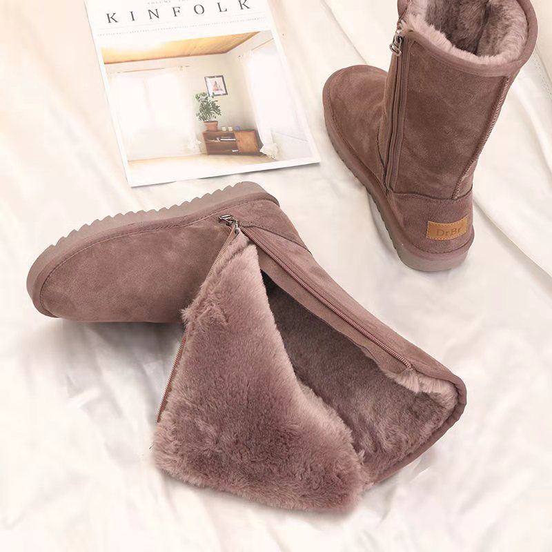 Evie | Wasserfeste Wildleder-Stiefel mit Schaffellfutter