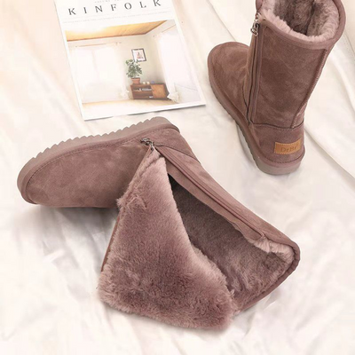 Evie | Wasserfeste Wildleder-Stiefel mit Schaffellfutter
