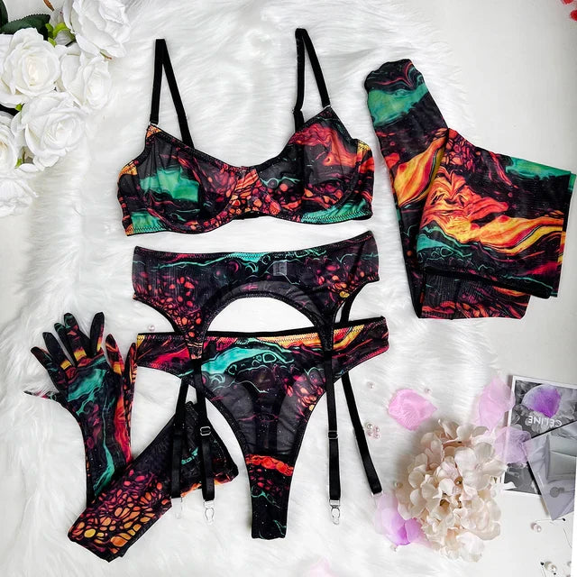 Nina | Exklusive 5-teilige Dessous-Set