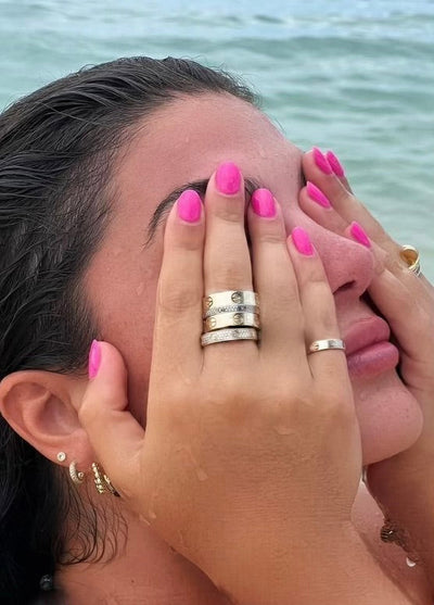 Lilly | Love Ring in 18K Gold Plated Edelstahl