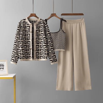 Aria | Stilvolles Retro Dreiteiliges Set