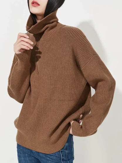 Lieke | Strickpullover mit Reißverschluss