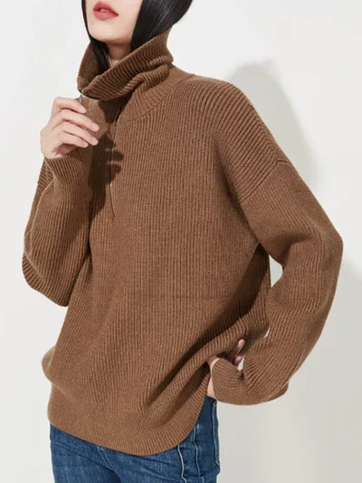 Lieke | Strickpullover mit Reißverschluss