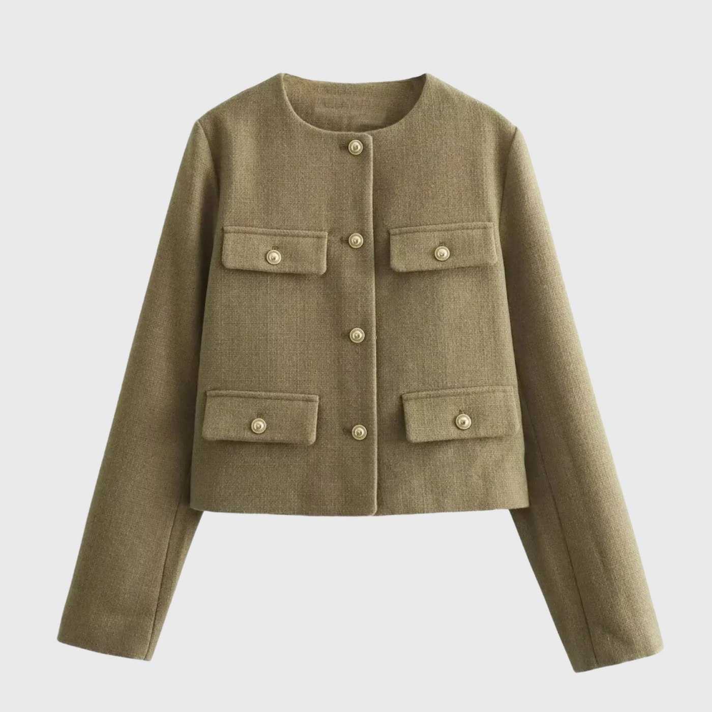 Sienna | Stilvolle Tweed-Jacke mit Goldknöpfen