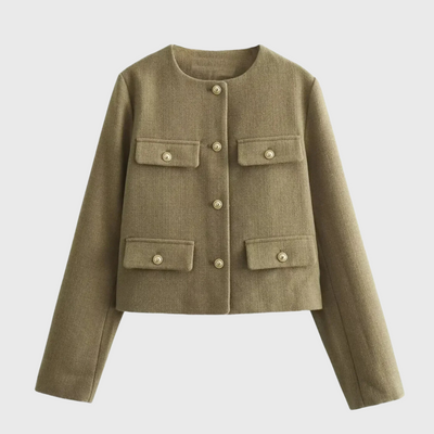 Sienna | Stilvolle Tweed-Jacke mit Goldknöpfen