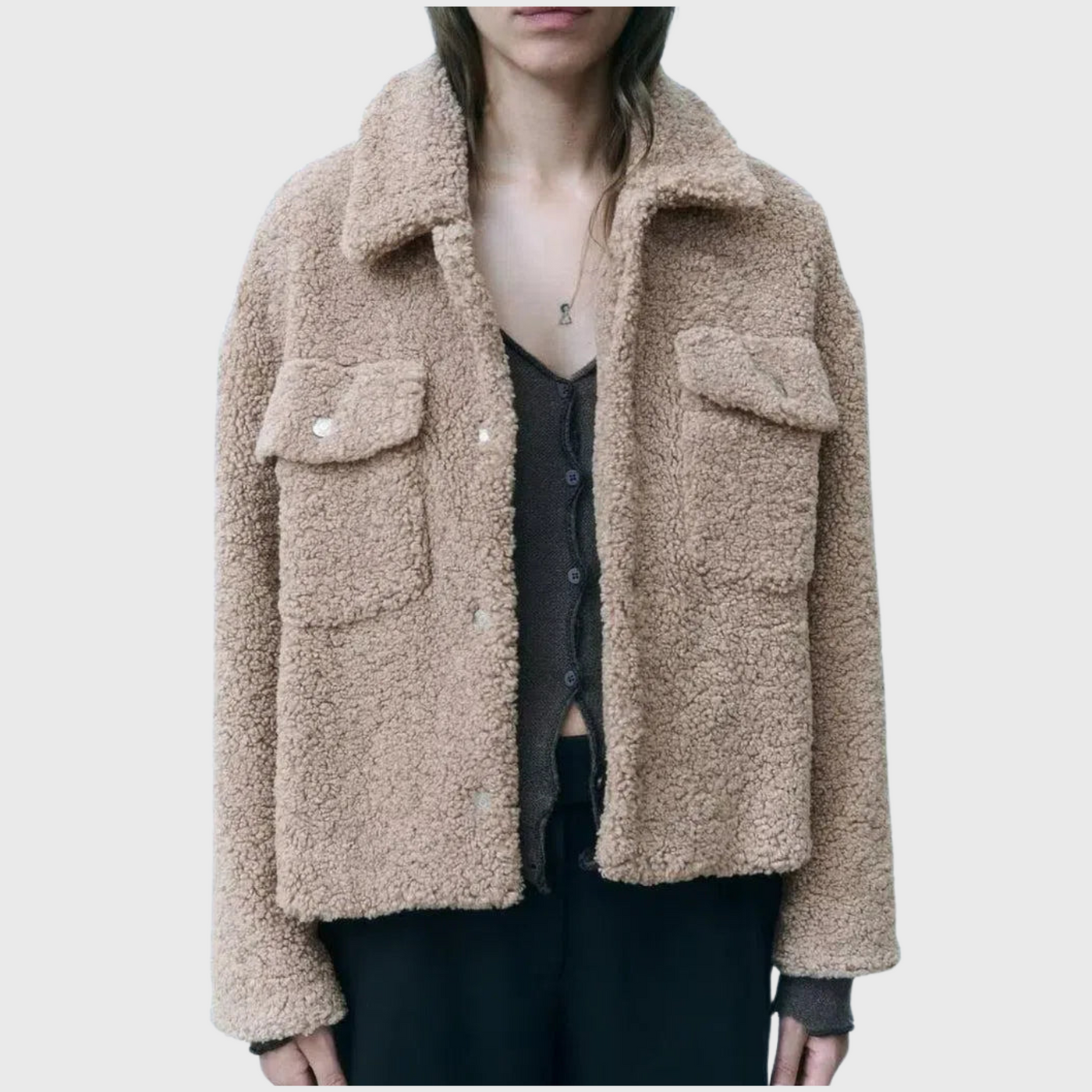 Florencia | Kuschelige Teddy-Jacke mit Knopfverschluss