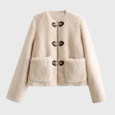 Aurora | Kuschelige Teddy-Jacke mit Knebelverschluss