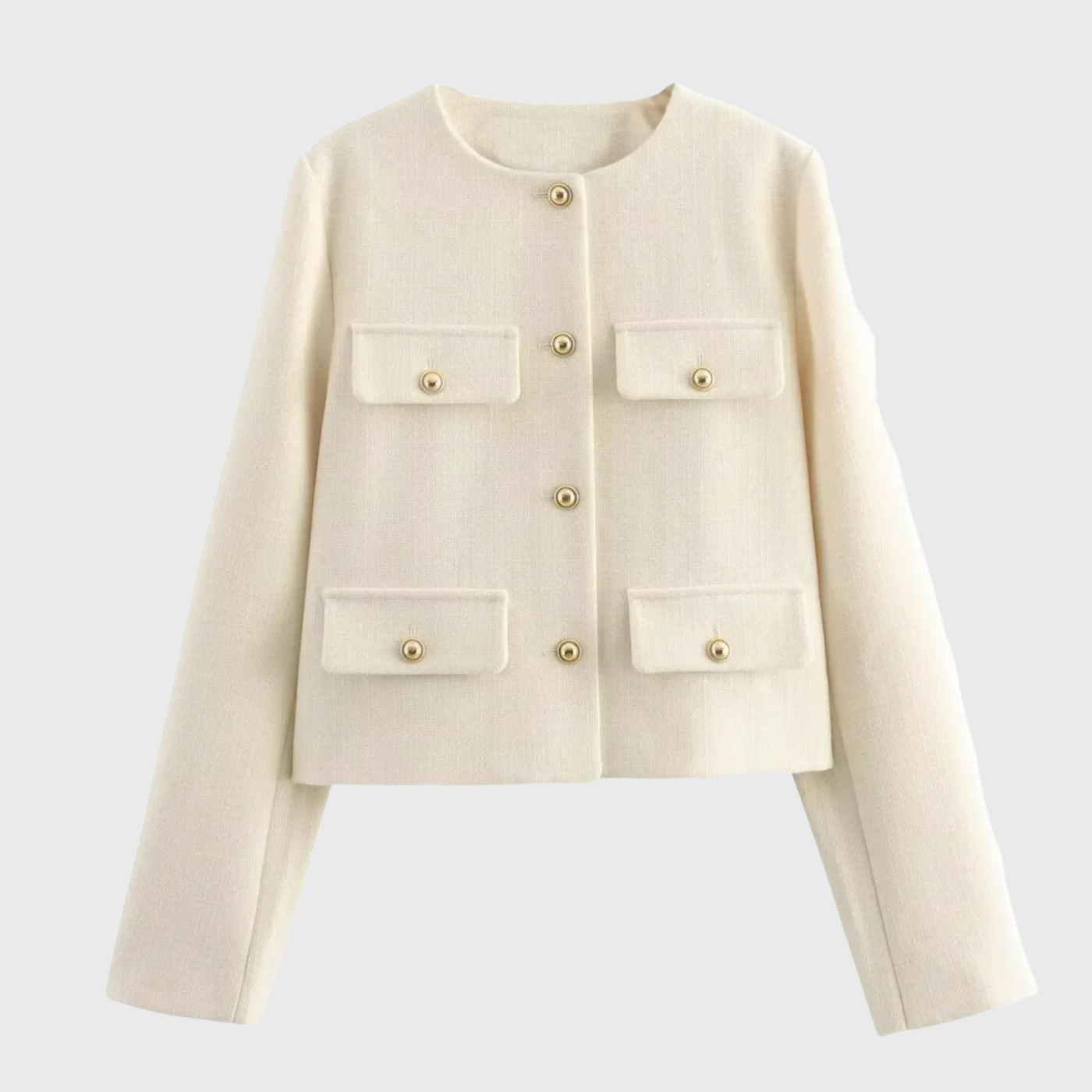 Sienna | Stilvolle Tweed-Jacke mit Goldknöpfen