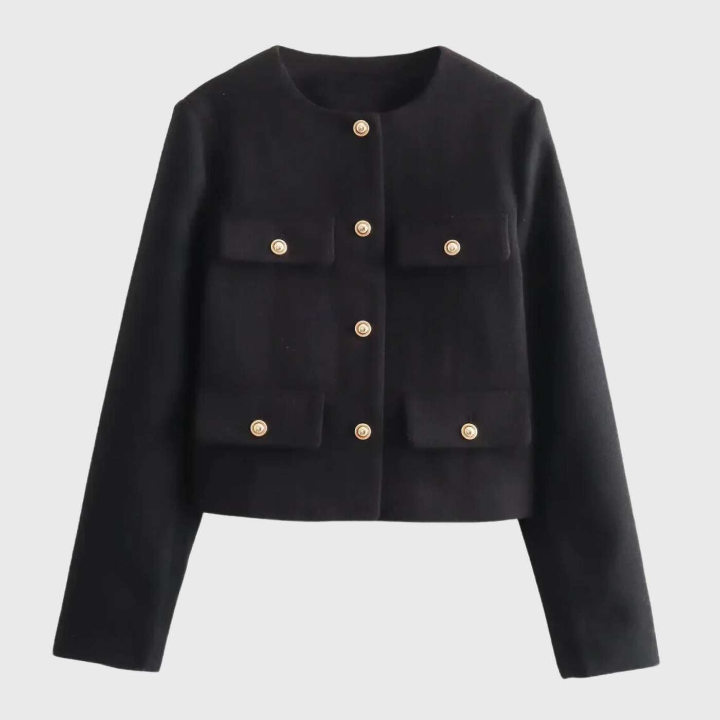 Sienna | Stilvolle Tweed-Jacke mit Goldknöpfen