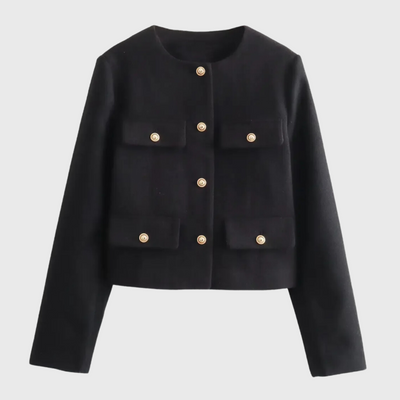 Sienna | Stilvolle Tweed-Jacke mit Goldknöpfen