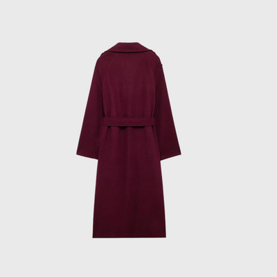 Burgundy | Eleganter Mantel in Bordeauxrot