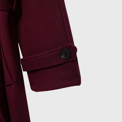 Burgundy | Eleganter Mantel in Bordeauxrot